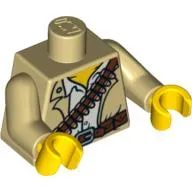 Torso Jacket, White Shirt, Bandolier and Silver Buckle Print (Jake Raines), Tan Arms, Yellow Hands