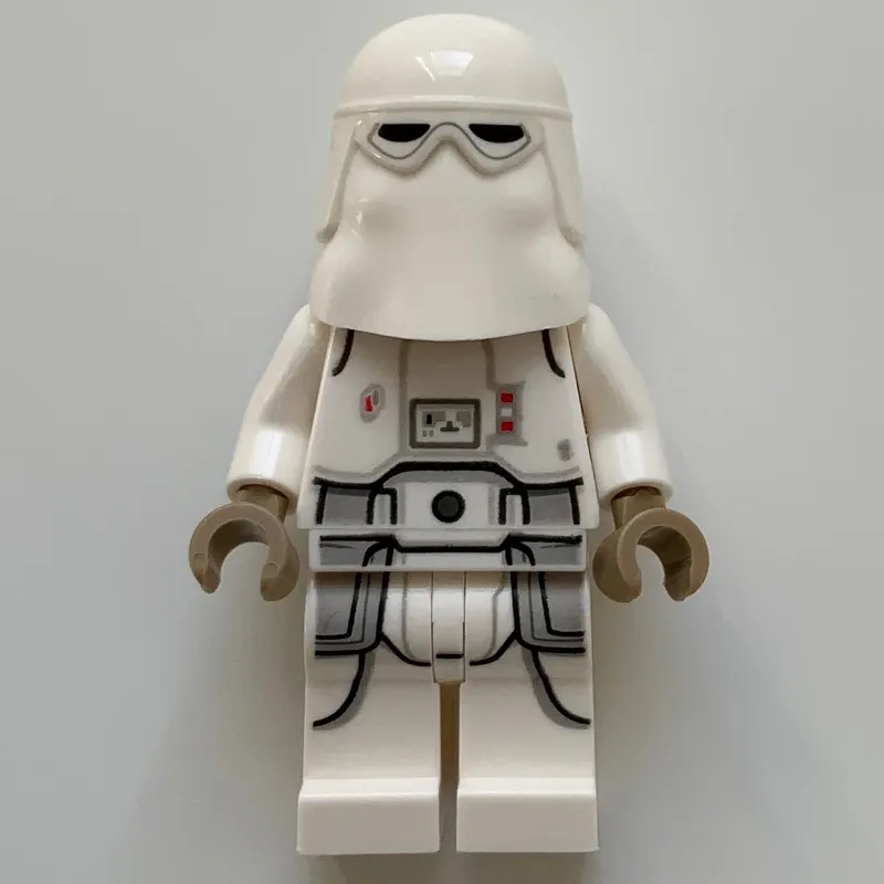 Snowtrooper, White Hips, Printed Legs, Dark Tan Hands (3626cpr1709 Head)