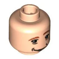 Minifig Head Ron Weasley, Dual Sided, Awake / Asleep Print [Blocked Open Stud]
