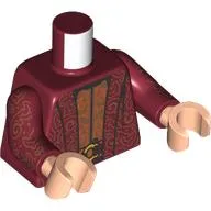 Torso, Robe, Gold Decorations, Dark Orange Shirt, Gold Belt Buckle Print, Dark Red Arms, Light Nougat Hands