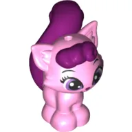Animal, Cat, Small Standing with Dark Pink Bangs and Tail Pattern (Dreamy)