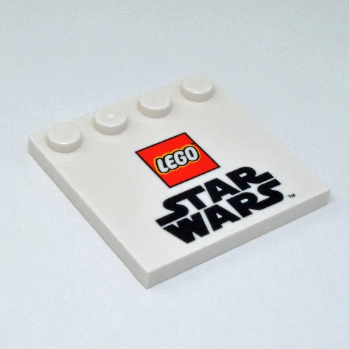 Plates Special 4 x 4 with Studs on One Edge and 'Lego Star Wars' Logo Print