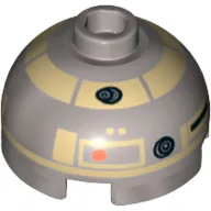 Brick Round 2 x 2 Dome Top with Tan Astromech Droid Print