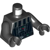 Torso Darth Vader Death Star Print, Chrome Black Arms and Hands