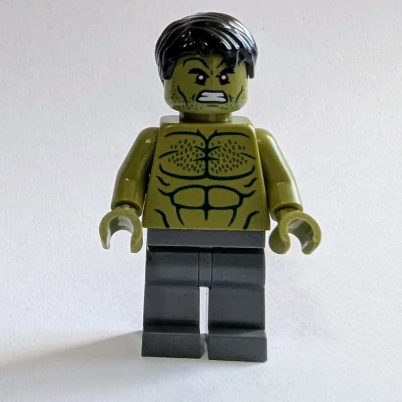 Hulk, Minifig, Dark Bluish Grey Legs
