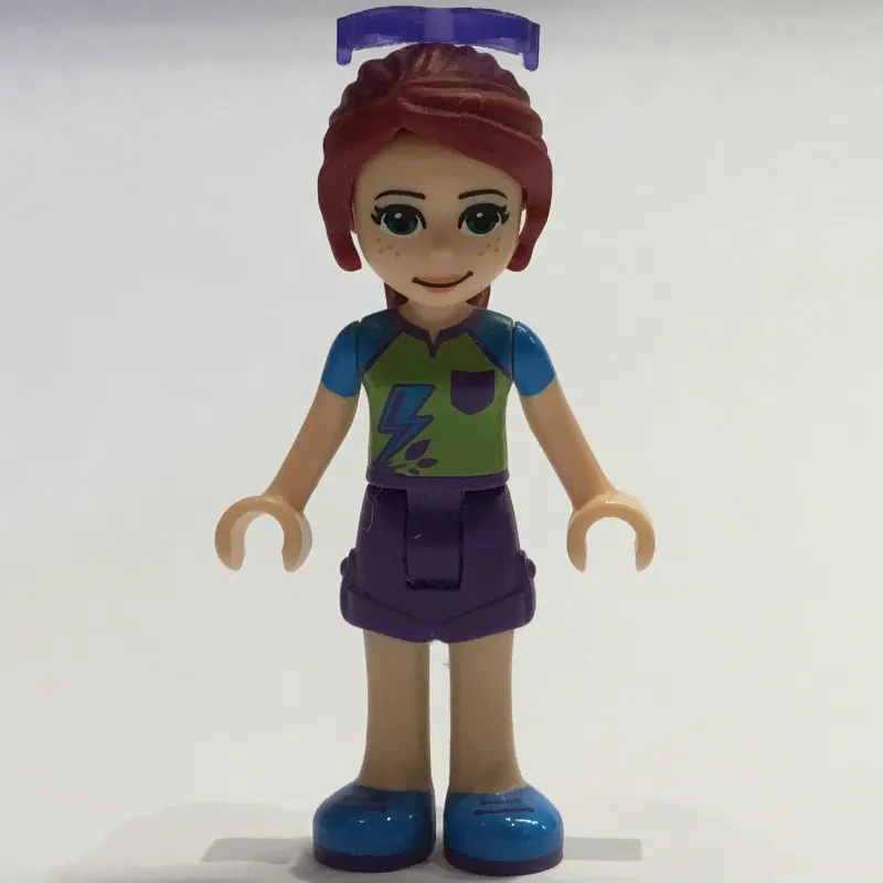 Mia - Lime Top, Dark Purple Skirt, Sunglasses