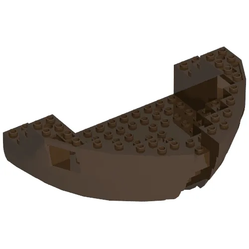 Boat Hull Section, Large Bow 12 x 16 x 5 1/3 with Brown Top [Complete Assembly]