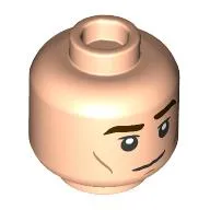 Minifig Head Cedric Diggory / Prince Charming, Dark Brown Eyebrows, Smirk Closed Mouth / Open Mouth print