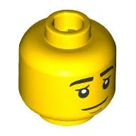 Minifig Head, Eyebrows, Half Closed Eyes, Sleepy / Sleeping Mask, 'ZZZZ', Open Mouth Print