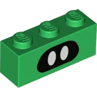 Brick 1 x 3 with Black Mask, White Eyes print