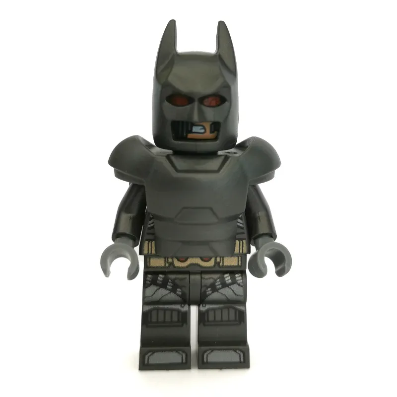 Batman, Pearl Titanium Suit, Pearl Dark Gray Cowl, Armor, Dark Bluish Gray Head