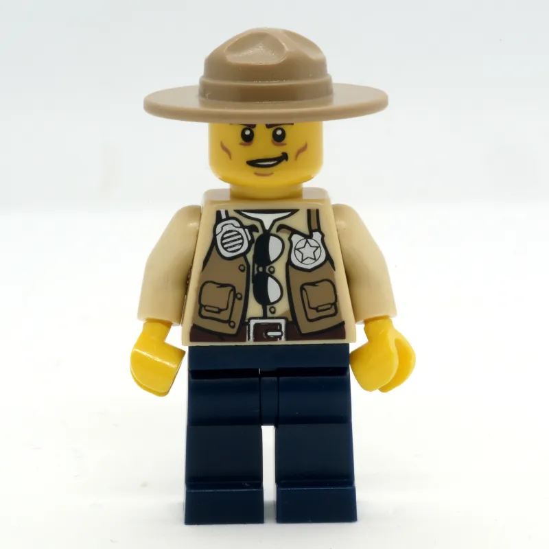 Swamp Police / Ranger, Dark Tan Campaign Hat, Dark Blue Legs