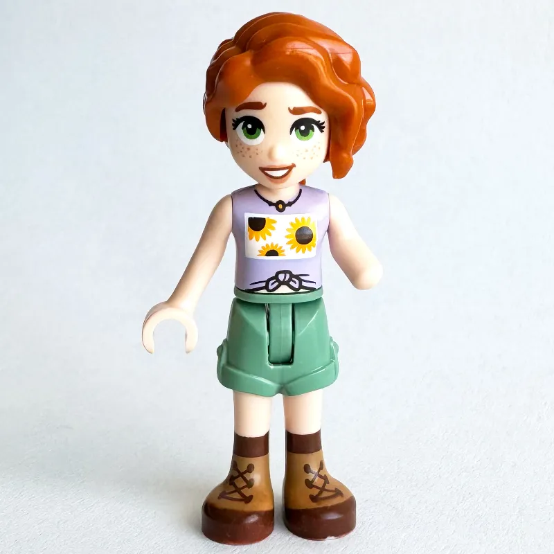 Autumn - Bright Pink Top, Sand Green Shorts