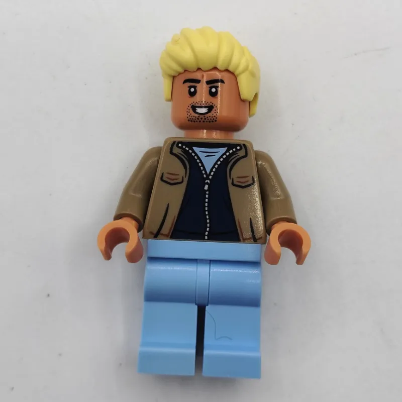 Soccer Fan, Dark Tan Jacket, Bright Light Yellow Hair