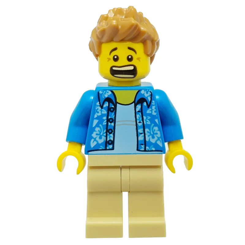 Dark Azure Torso, Tan Legs, Medium Nougat Hair