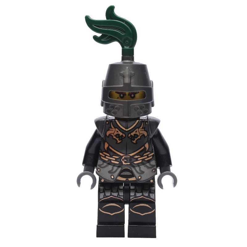 Dragon Knight, Dark Green, Armor, Helmet with Dark Green Plume