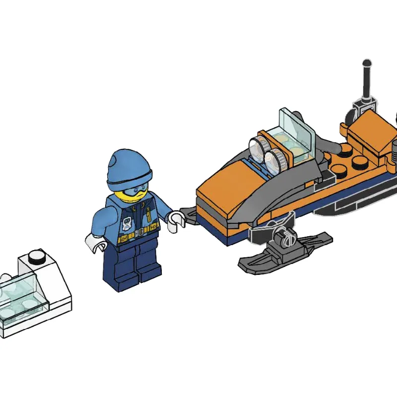 Arctic Explorer with Snowmobile