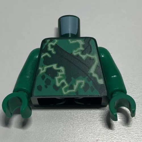 Torso Robe with Bright Green and White Energy (Lightning) Print (Lloyd), Green Arms and Hands