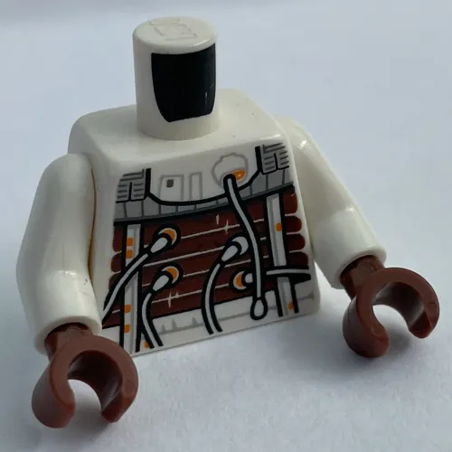 Torso Jumpsuit, Hoses, Black Vest (Bacta Tank Suit) Print, White Arms, Reddish Brown Hands