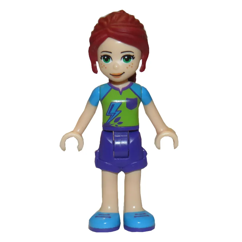 Mia - Lime Top, Dark Purple Skirt