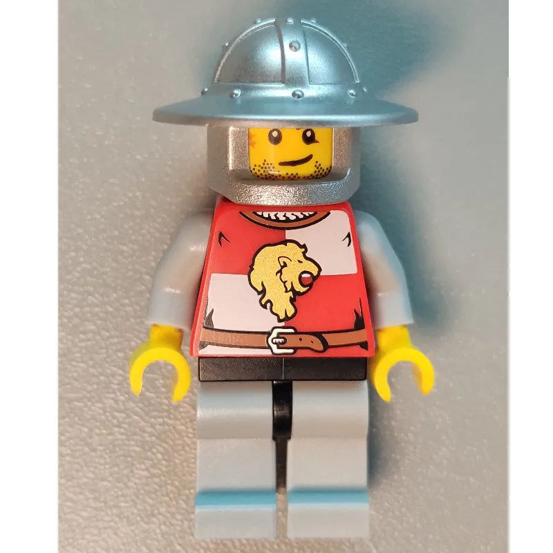 Knight, Red, Wide Brim Helmet