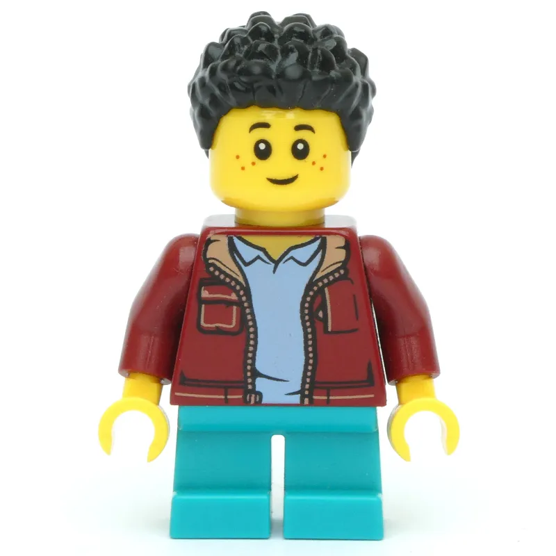 Kid - Dark Red Torso, Dark Turquoise Legs, Black Hair