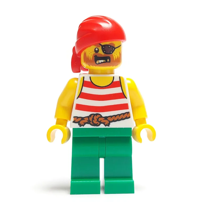 Pirate - White Torso, Green Legs, Red Bandana
