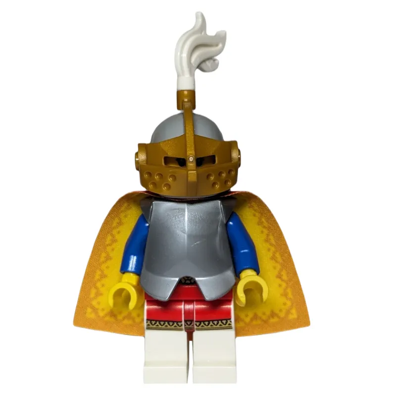 Queen, Chestplate, Cape, Helmet with Gold Grille and White Plume