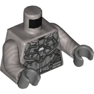 Torso, Armor (Whiplash) print, Flat Silver Arms, Dark Bluish Gray Hands