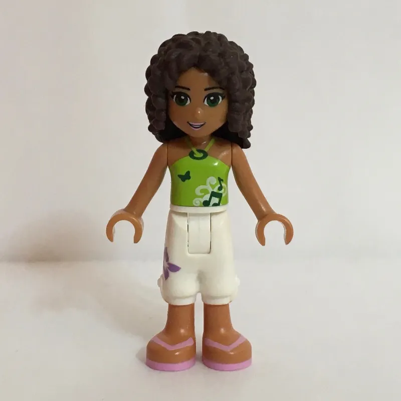 Andrea - Lime Top, White Trousers