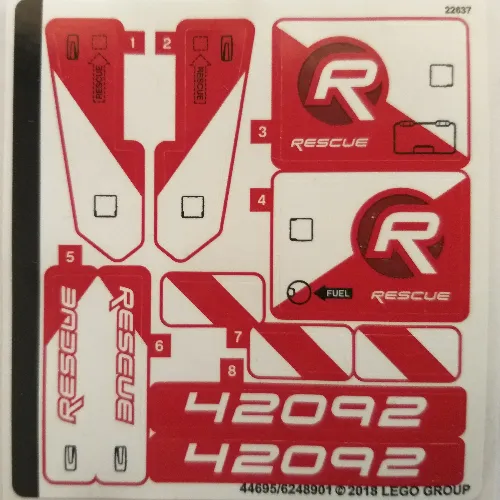 Sticker Sheet for Set 42092-1