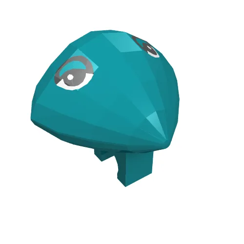 Minifig Head Special with Clip and Eyes Plain Print (Martian)