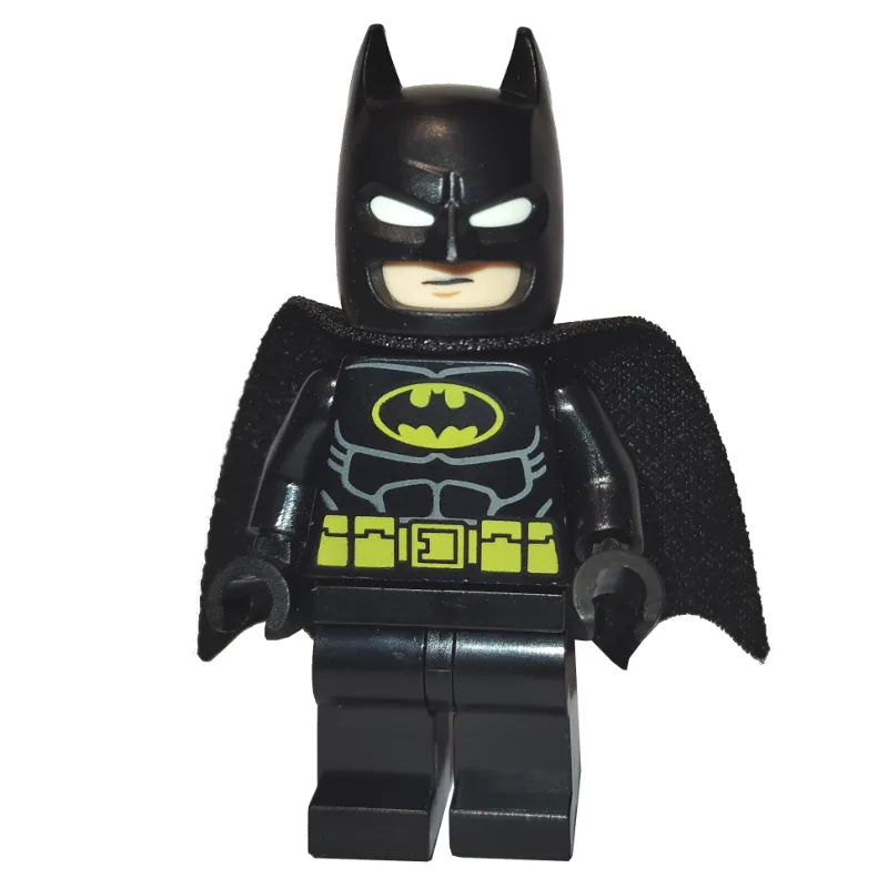 Batman, Black Suit, Black Cape and Cowl, Yellow Batman Logo, White Eyes (37157 Cape), Angry