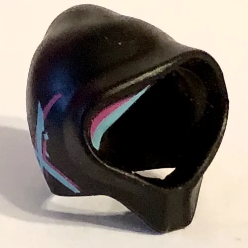 Hair and Hood, Magenta and Medium Azure Markings Print