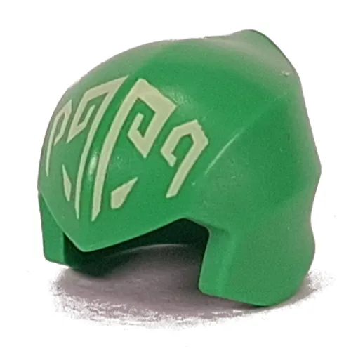 Head Wrap Top Half with Yellowish Green Markings Print