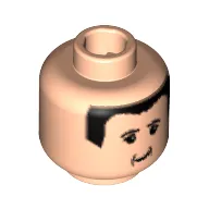 Minifig Head Male Ferrari M. Schumacher Print [Blocked Open Stud]