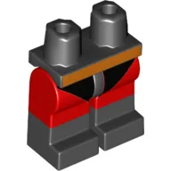 Hips with Red Legs and Black Boots Pattern with Black Leotard and Orange Belt Print (Mr Incredible)