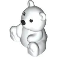 Duplo Animal Bear, Sitting, Black Eyes and Nose Print