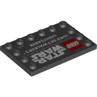 Plate Special 4 x 6 with Studs on 3 Edges with 'LEGO STAR WARS LUKE SKYWALKER'S LIGHTSABER' print