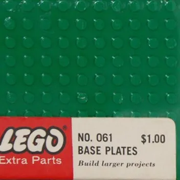 Five Large Base Plates - Green