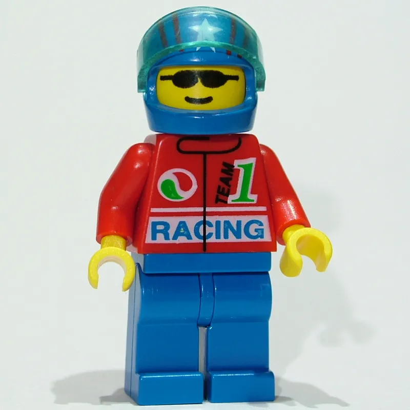 Driver - Red Torso, Blue Legs, Blue Helmet