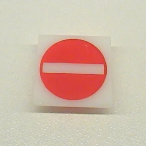 Light Sign 2 x 2 Clip on Back with No Entry / Thoroughfare Print