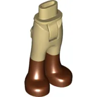 Minidoll Hips and Trousers with Back Pockets and Reddish Brown Boots Print [Thick Hinge]