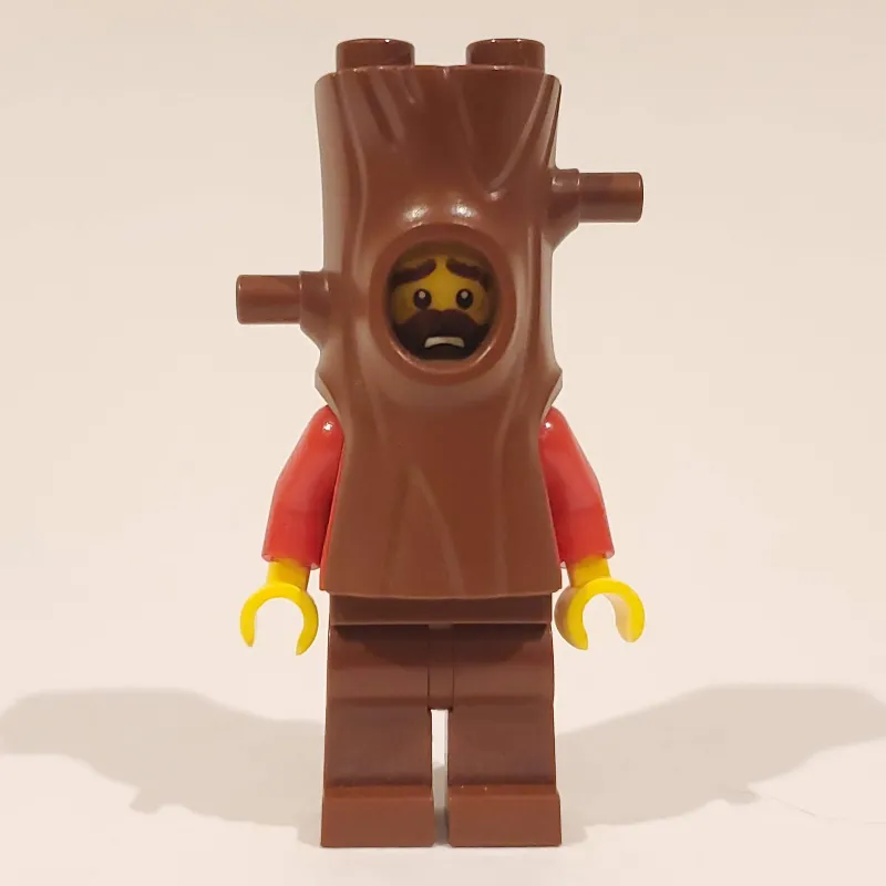 Criminal, Red Jacket over Prison Shirt, Tree Disguise