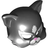 Costume / Mask, Cat with Eye Holes, Bright Pink Nose Print