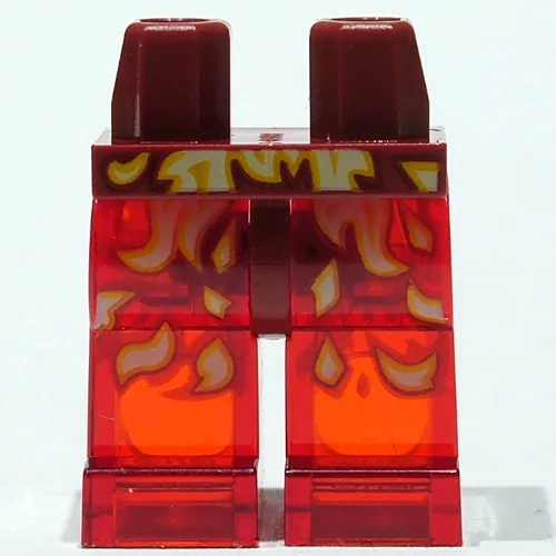 Hips and Trans-Red Legs with Yellow Flames print