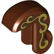 Animal Body Part, Cat Tail with Gold Swirls Print