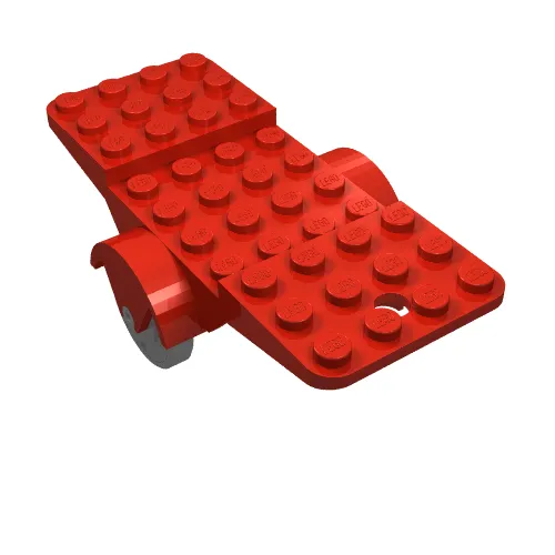 Fabuland Airplane Base 10 x 4 with Light Gray Wheels