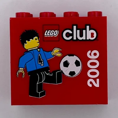Brick 2 x 4 x 3 with 'LEGO club 2006' Print