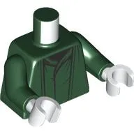 Torso, Dark Green Robe print, Dark Green Arms, White Hands